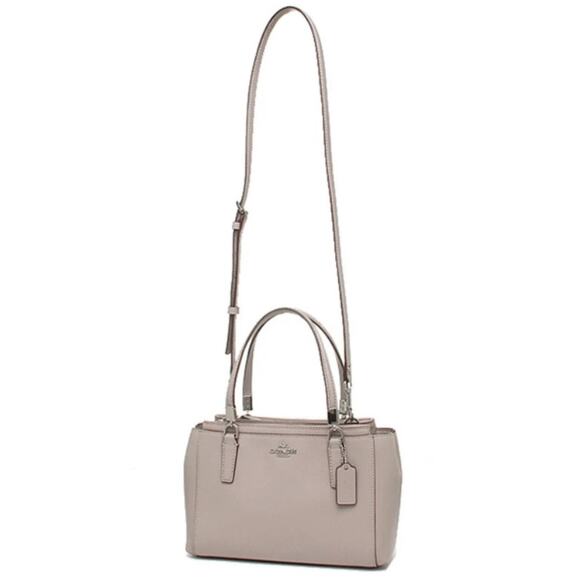 Coach Textured Leather Christie Carryall Tote Satchel Cross Body Purse - Picture 4 of 8